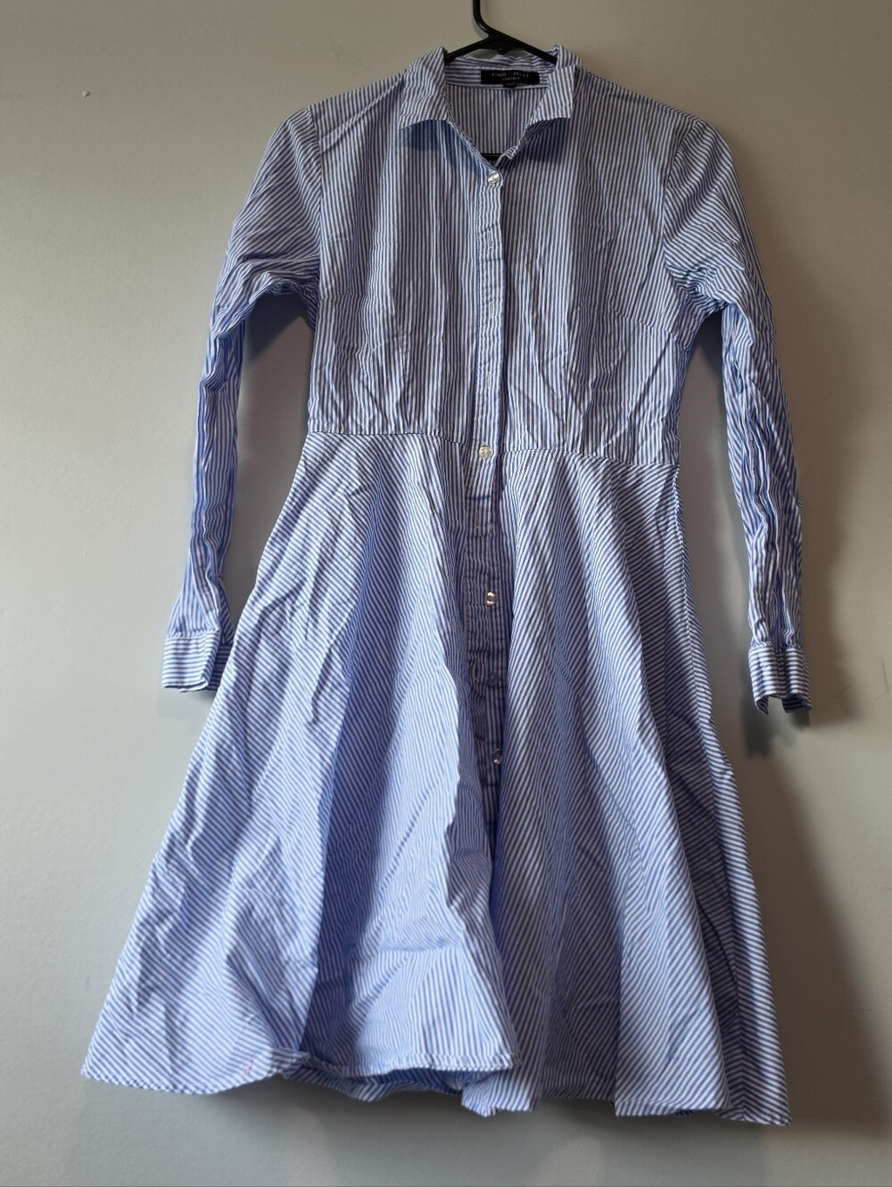 Romeo & Juliet Couture Blue and White Striped Dress